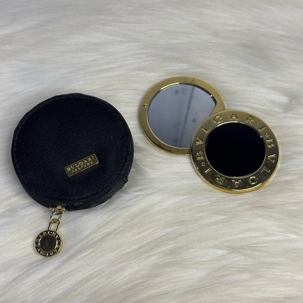 BVLGARI mirror and pouch set